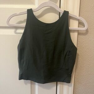 Lululemon high neck align tank in smoked spruce color in size 4
